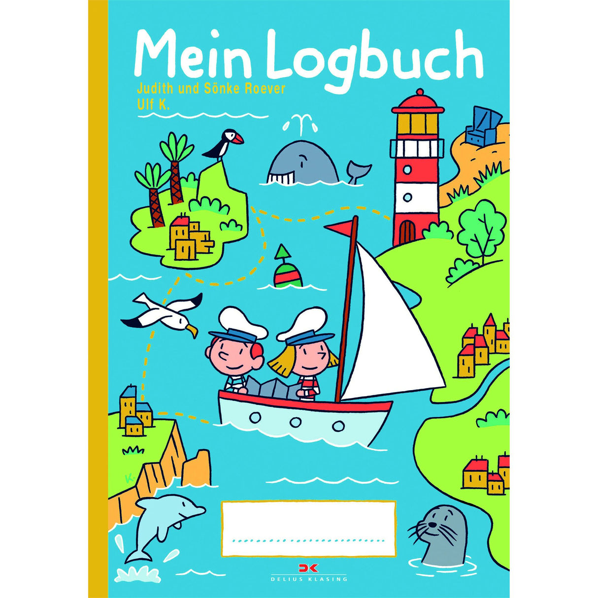 Delius Klasing Logbook for children, children's diary, large hidden object picture and harbor stamp collecting pages, suitable for 3-7 years