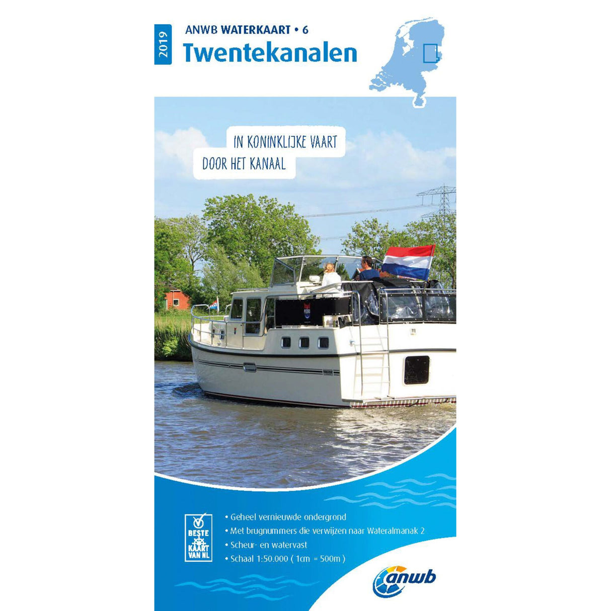 ANWB Waterkart reiß- und wasserfest Twentekanalen 2019, Seekarte, unverzichtbare nautische Informationen