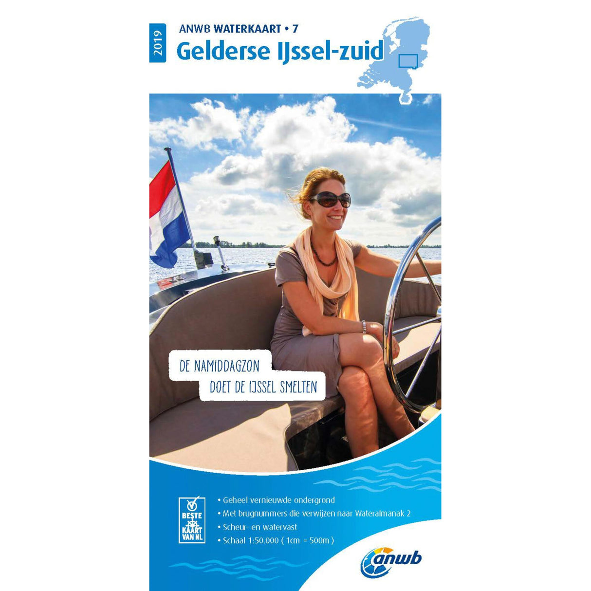 ANWB Waterkaart Gelderse Ijssel-Zuid 2019 reiß- und wasserfest, nautische Karte, unverzichtbar für Skipper