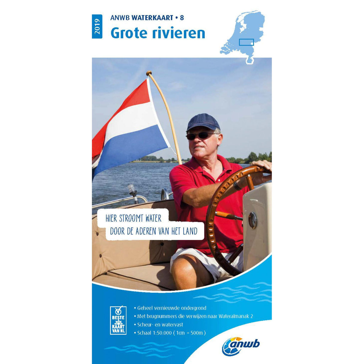 ANWB Waterkaart Reiß- und wasserfestes Navigationskartenmaterial, nautische Karte, unverzichtbar für Skipper