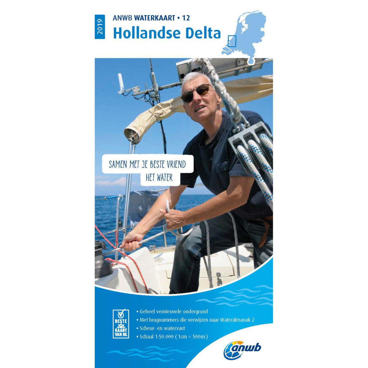 ANWB Waterkaart reiß- und wasserfest Hollandse Delta Karte Segeln 2019