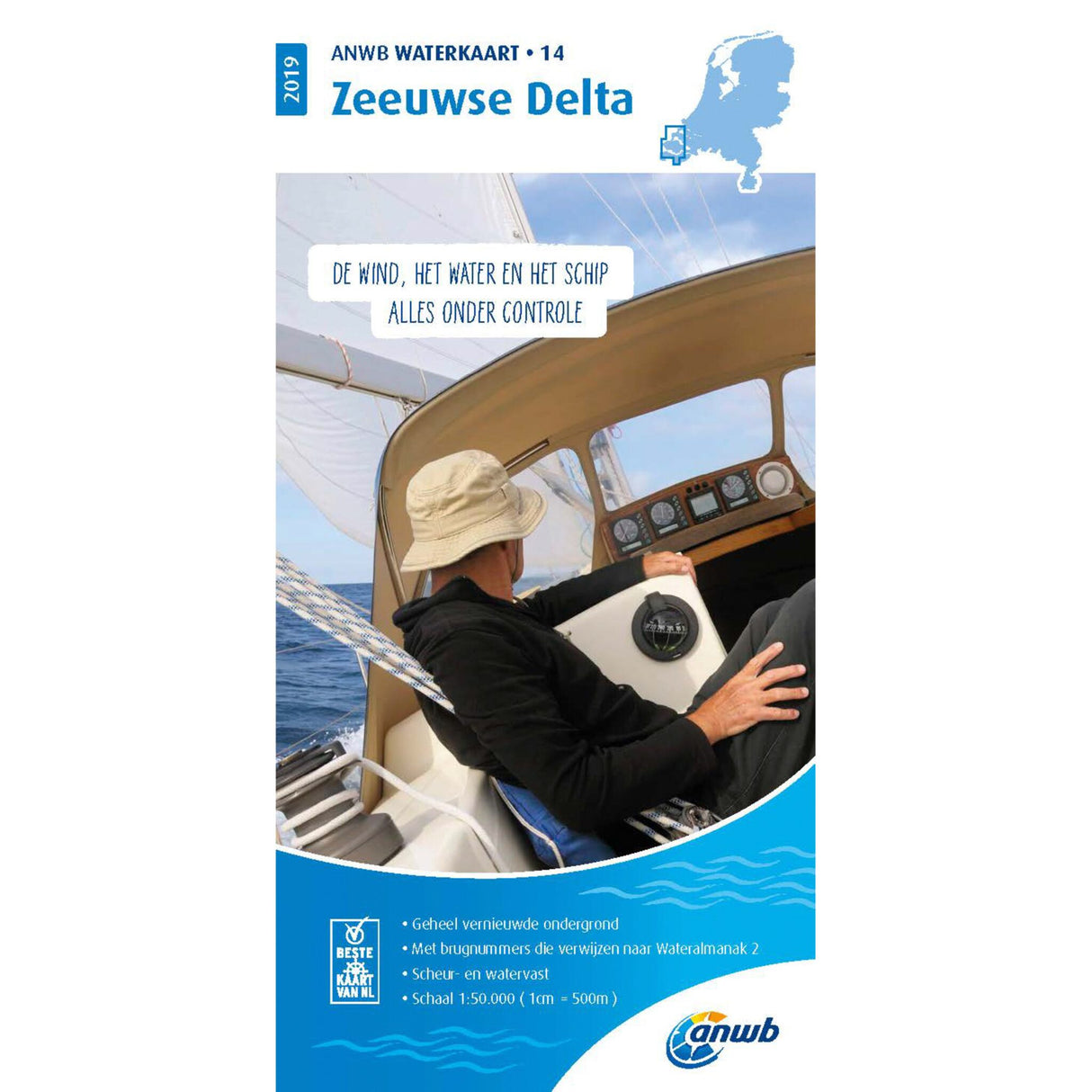 ANWB Waterkaart 14 Zeeuwse Delta reiß- und wasserfest, Seekarte, unverzichtbar für Segler
