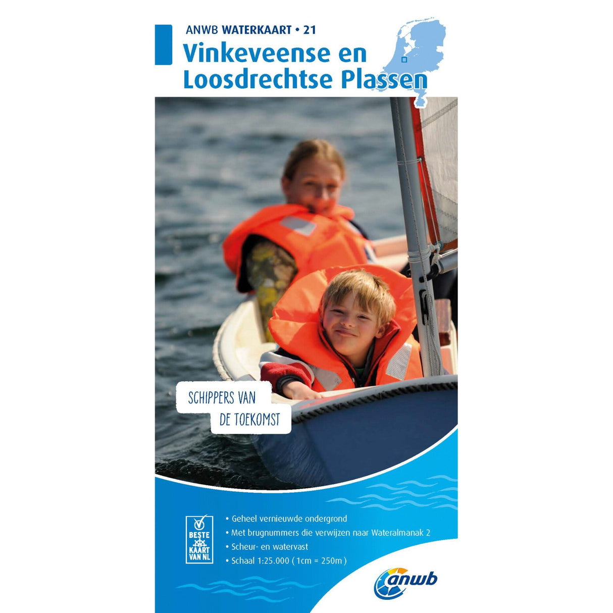 ANWB Waterkaart reiß- und wasserfest, Wasserkarte, unverzichtbar beim Segeln