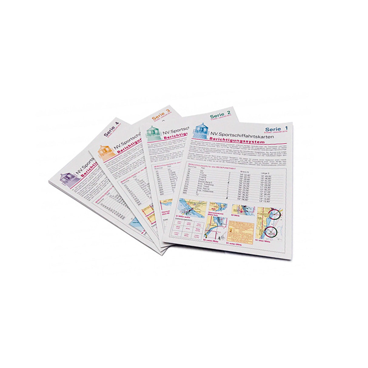NV Berichtigungssystem Serie 4 Sportschifffahrtskarten Rund Rügen, Boddengewässer, Stettin, inklusive Hafenlotsen-Ergänzungen