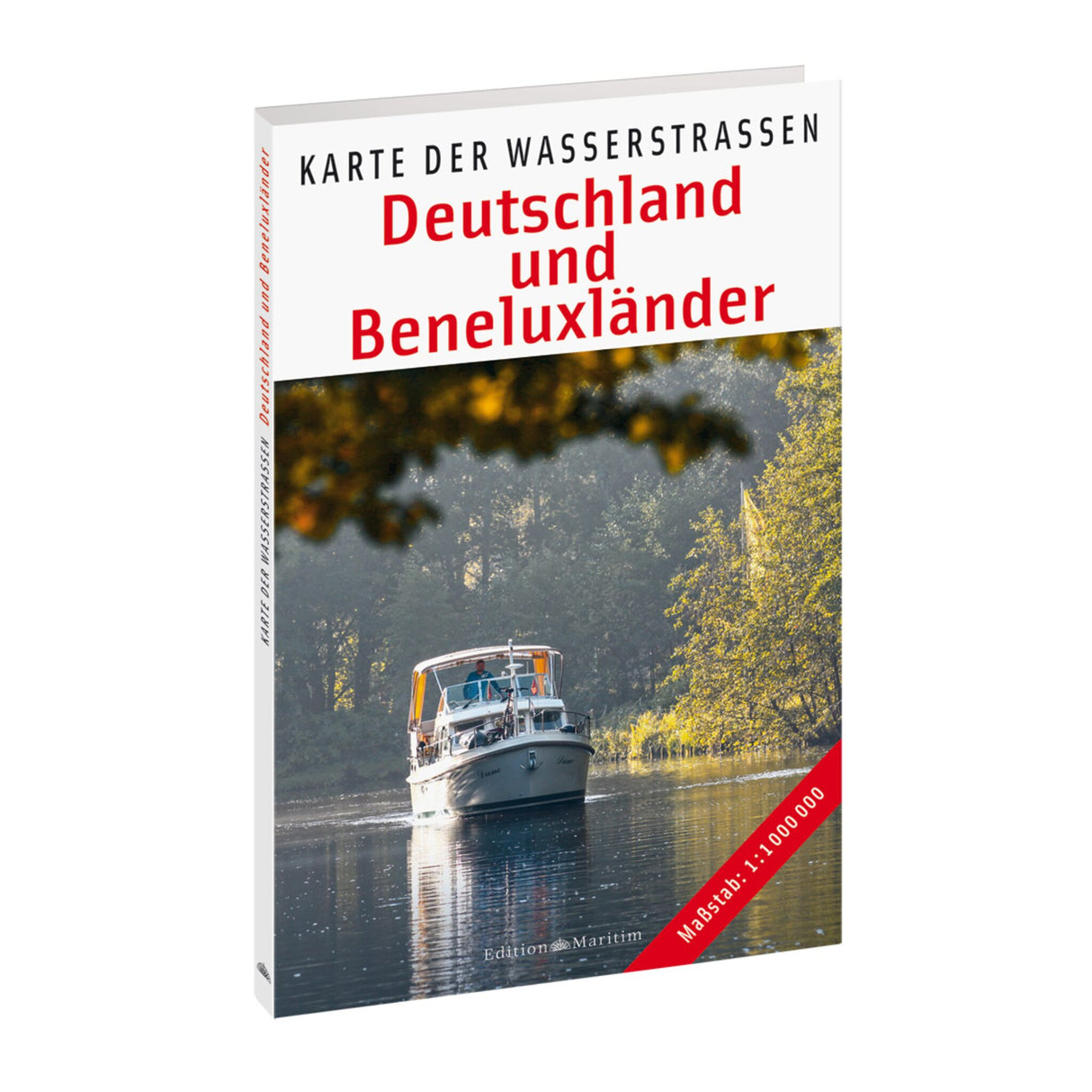 Product type Folding map of waterways in Germany and Benelux, inland waterways map, overview of navigable waterways