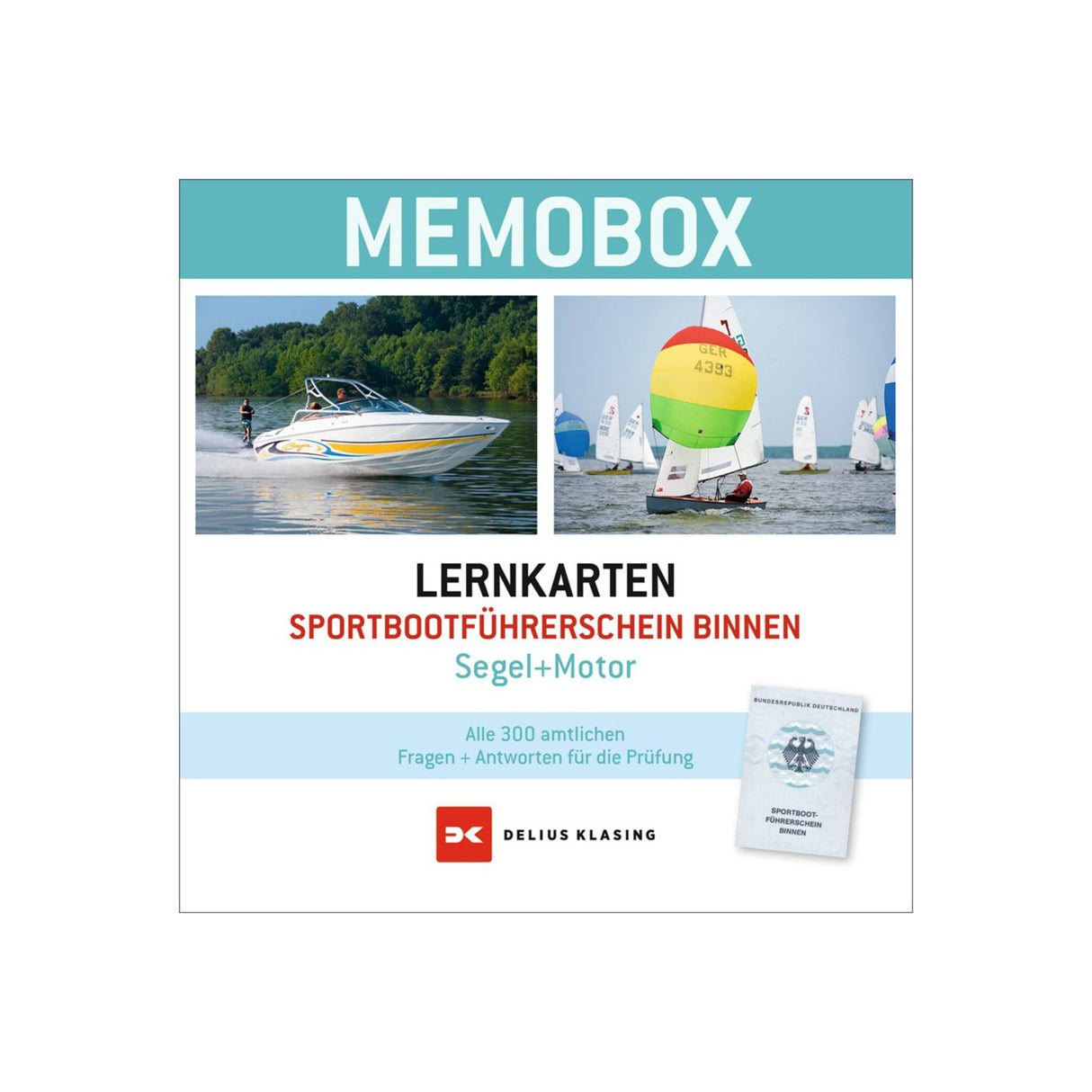 Delius Klasing Flashcards Memobox SBF Inland Sailing Motor, Exam Questions Card Box, Effective Exam Preparation 300 Questions