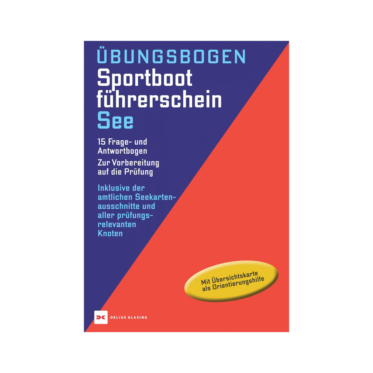 Delius Klasing practice sheet 300 exam questions for the recreational boating license, study materials preparation, with navigation task