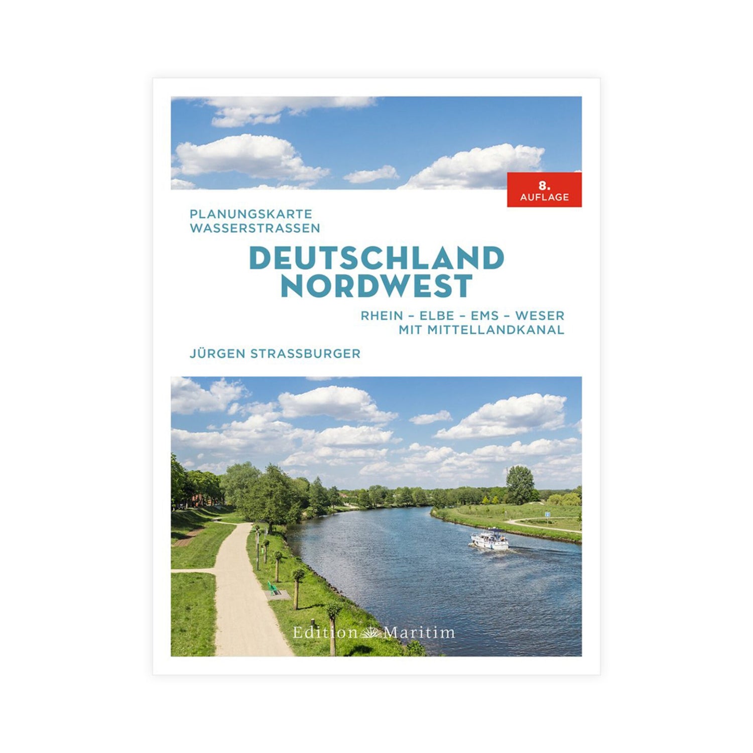 Edition Maritim Gewässerkarte 40 Seiten Spiralbindung, Wassersport-Karte, inkl. Schleusen- und Tankstellen-Tabelle