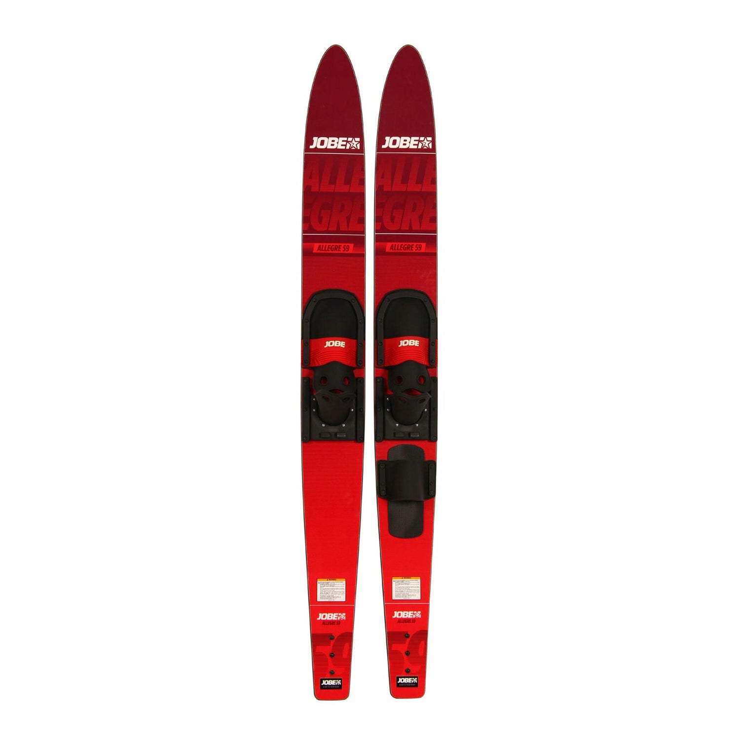 Jobe Wasserski Allegre Combo Skis Rot, Allrounder Wasserski, für Anfänger und Fortgeschrittene
