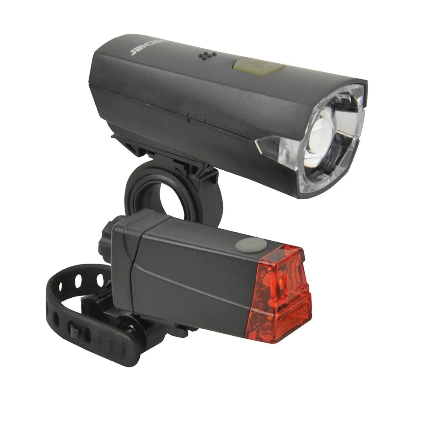 FISCHER LED-Beleuchtungsset 12 Lux, Fahrradlicht, 3x längere Batterielebensdauer