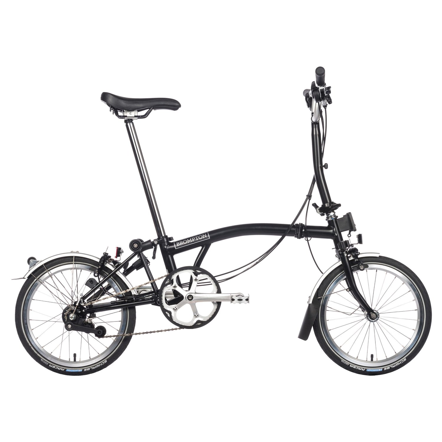 Brompton Klapprad C Line Utility 3-Gänge, Faltfahrrad, mit hohem Komfort und schnellem Faltmechanismus - rot, grün, blau, schwarz