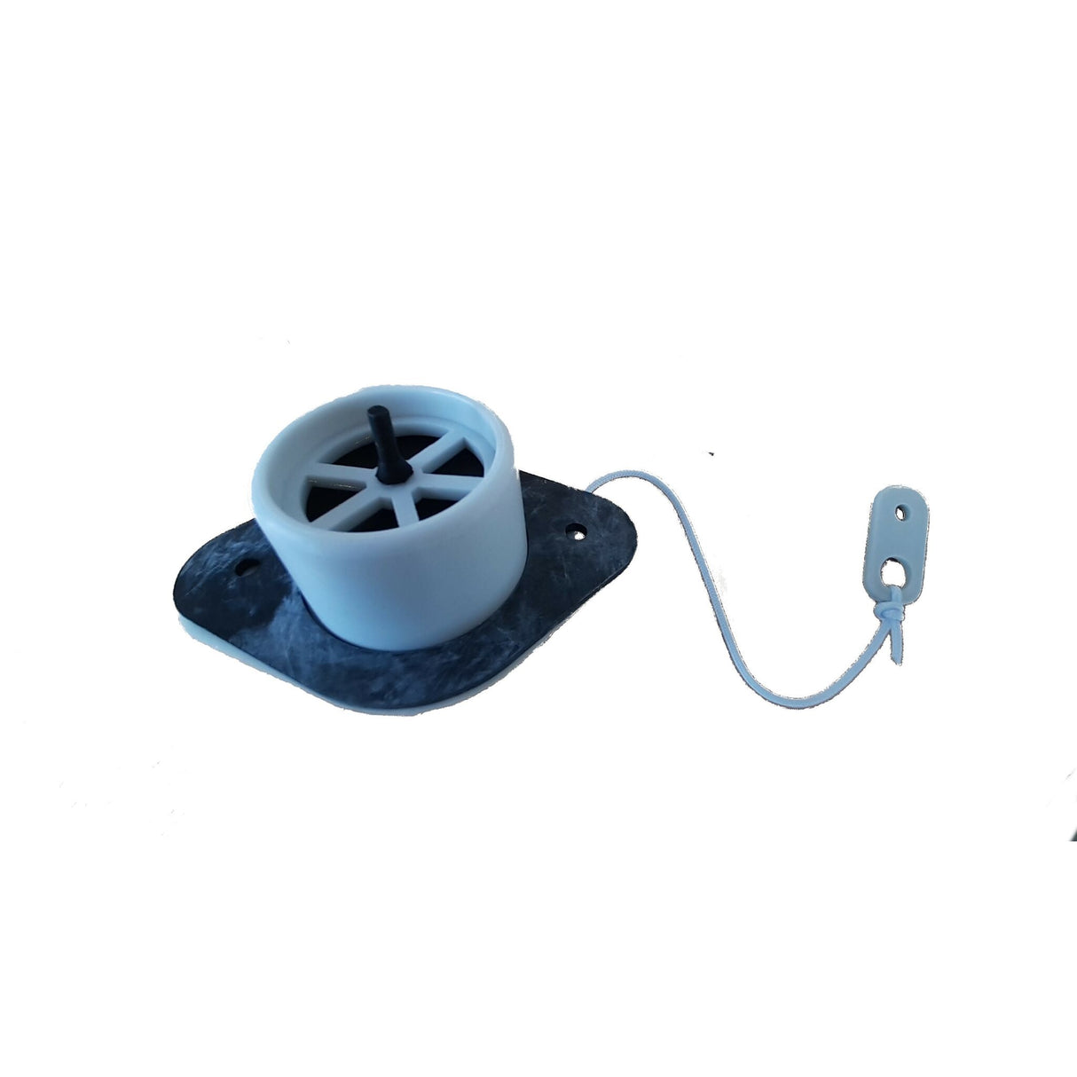 Lenzventil Anschraubventil Durchmesser 35 mm mit Membran und Sicherungskordel, ideal für Schlauchboote