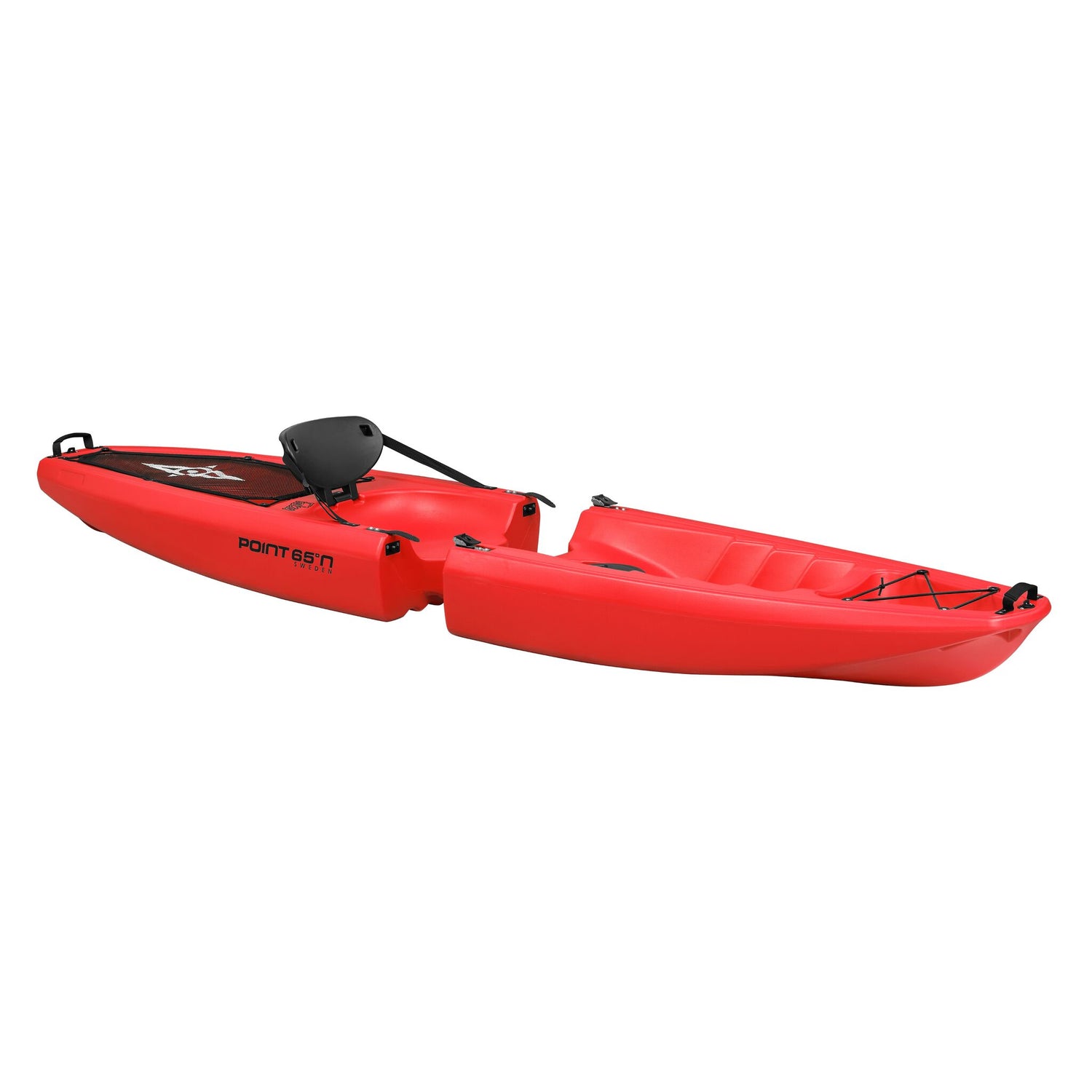 POINT 65 SWEDEN Kajak Modulares Einzel-Kajak, Kajak-Boot, Erweiterbar zu Mehrsitzer, Snap-Tap-Schnellverschluss