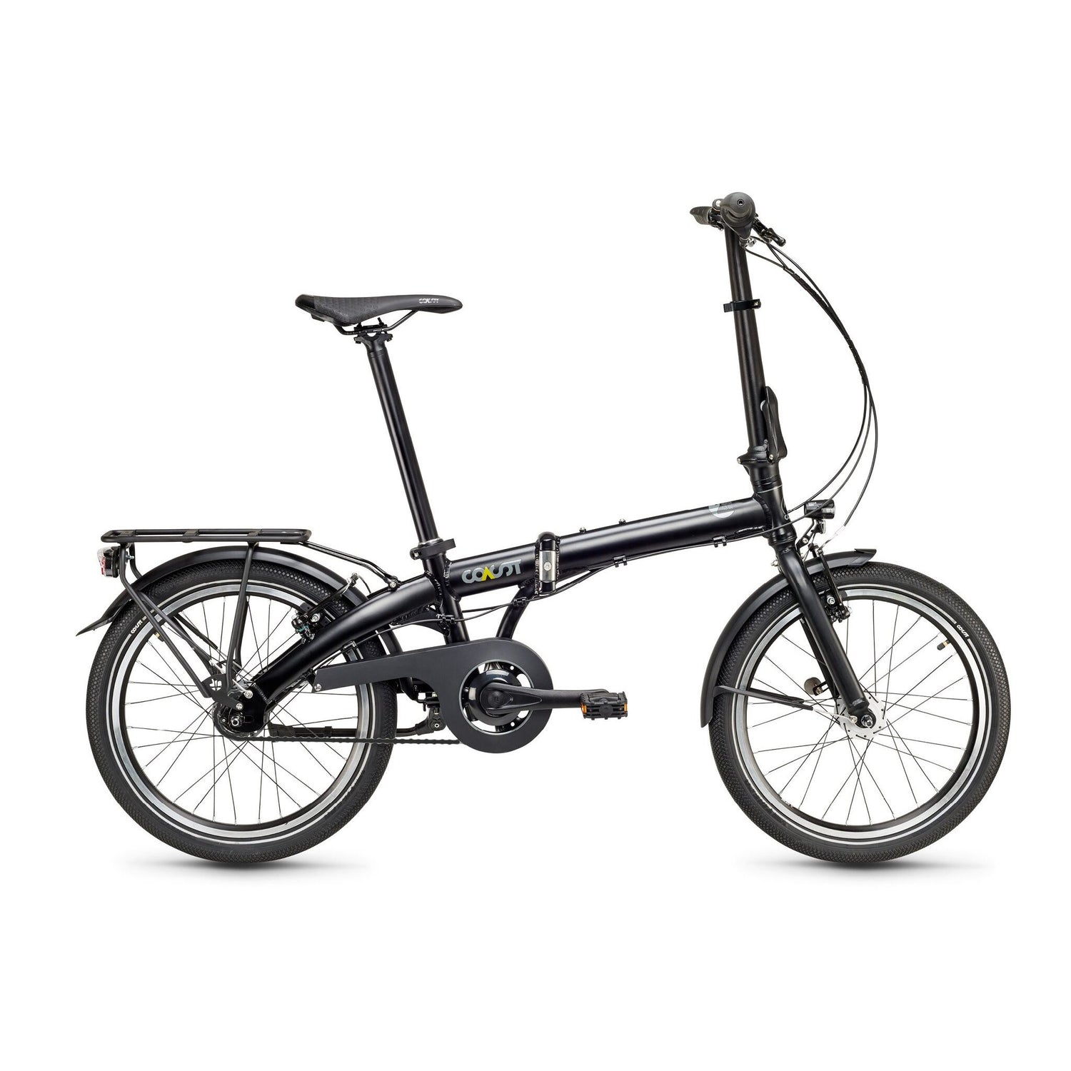 COAST Klapprad HIGHTIDE NO. 02, 7-Gang Faltrad mit sportlichem Design, straßenverkehrstauglich - schwarz oder anthrazit