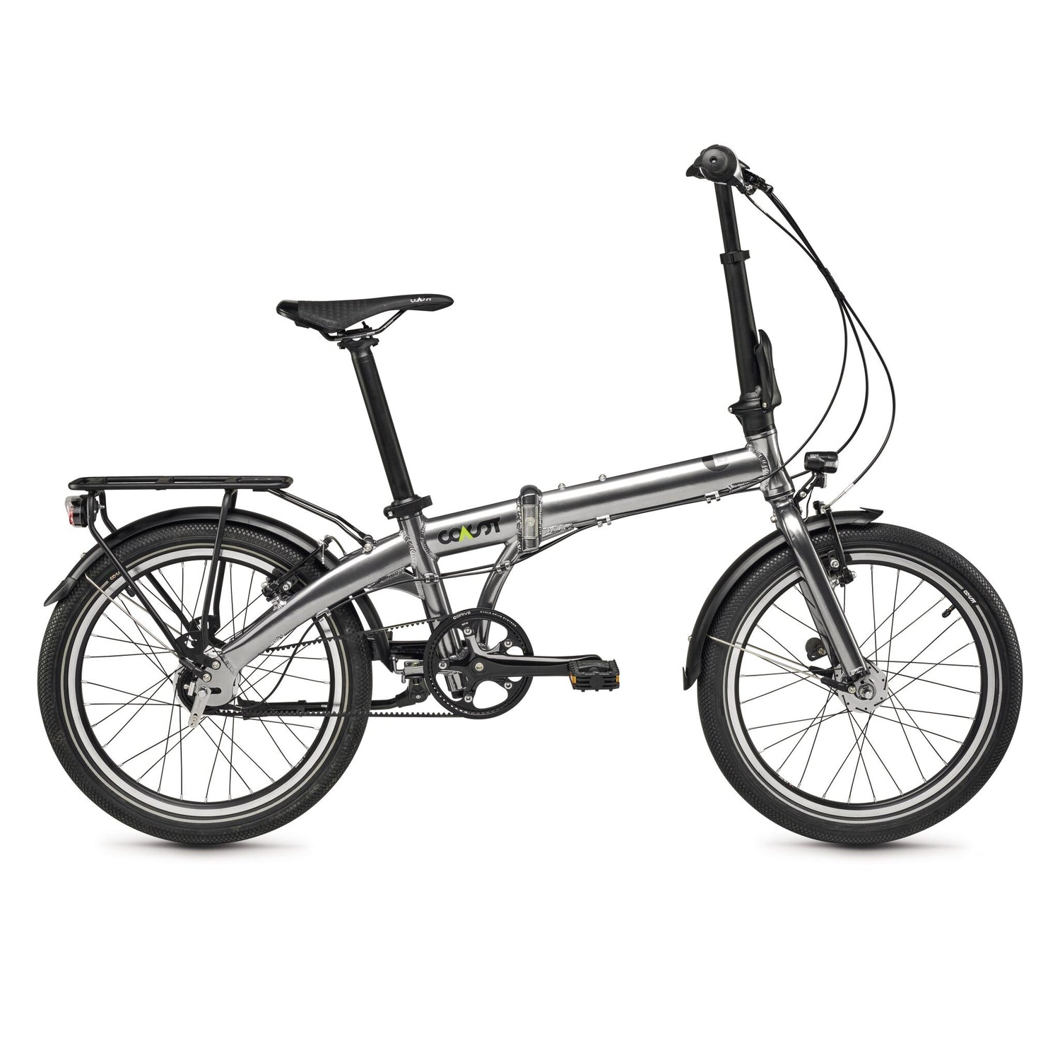COAST Klapprad HIGHTIDE NO. 02, 7-Gang Faltrad mit sportlichem Design, straßenverkehrstauglich - schwarz oder anthrazit