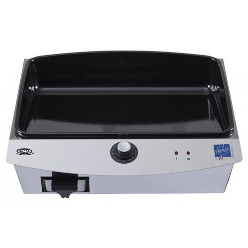 Eno Elektro Plancha emailliertes Gusseisen 1500W, Grillplatte, Indoor- und Outdoor-Verwendung