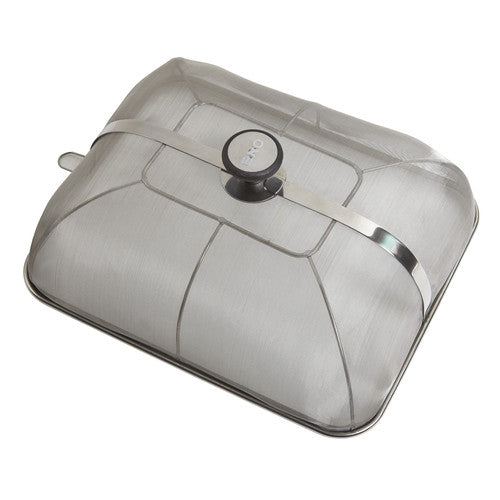 Eno Spritzschutzglocke Edelstahl, Plancha Staubschutz, 38x28 cm USP