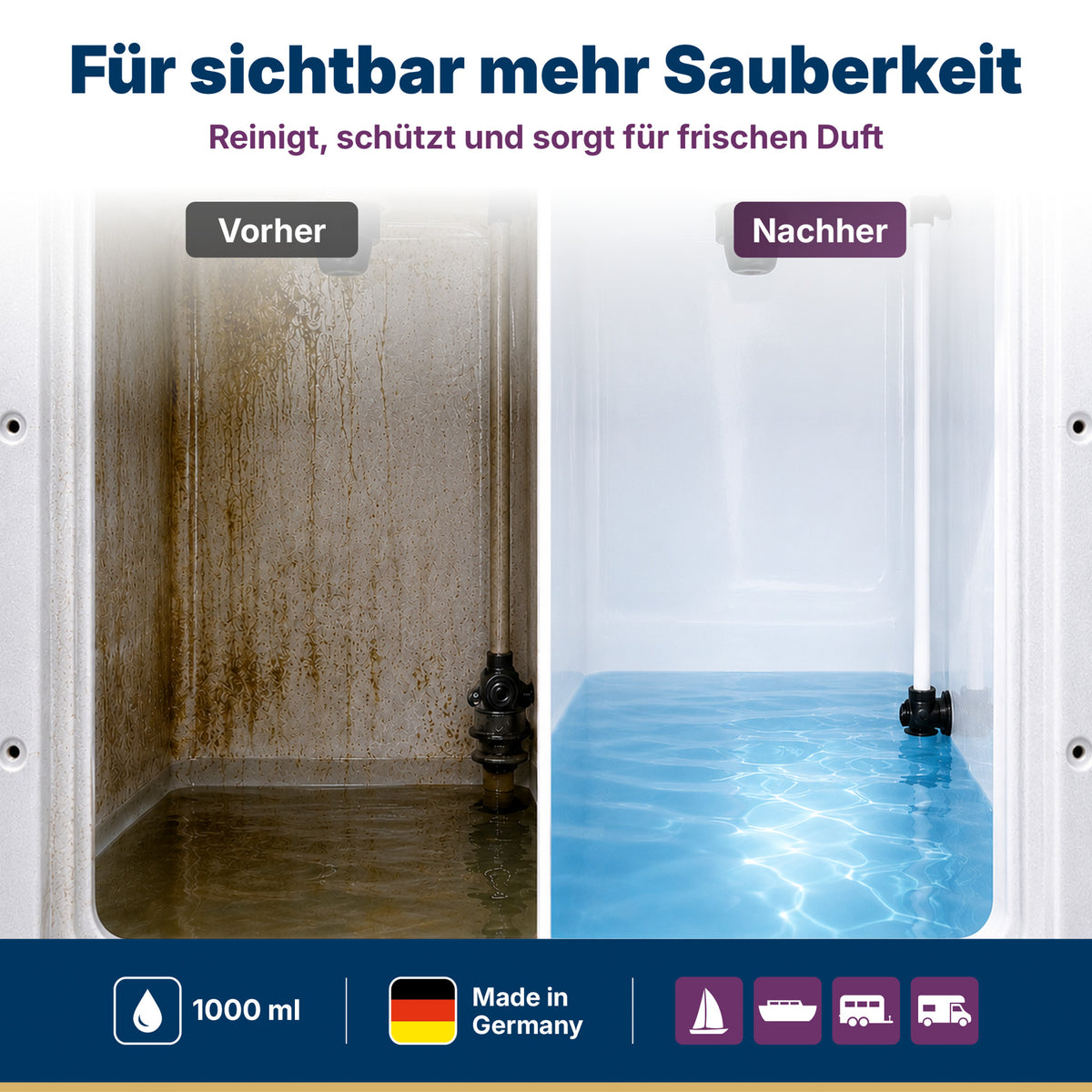 awn Fäkalientank Zusatz, Geruchsreduzierung und Tankpflege für Camping-WCs und Fäkalientanks, 1 Liter
