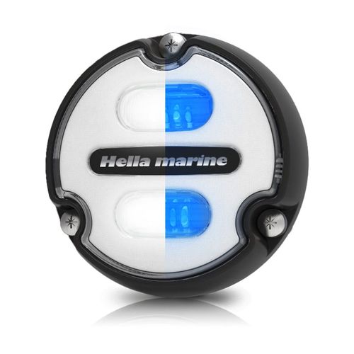 Hella underwater light dual color white/blue, marine lamp, 5-year warranty/IP68/IP69