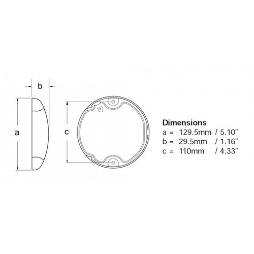 Hella LED Deckenlicht zweifarbig weiß/rot, LED Innenbeleuchtung, wasserdicht und dimmbar