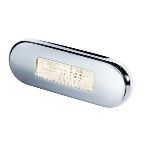 Hella LED Stufenleuchte rostfrei poliert warmweiß, LED Akzentleuchte, hermetisch versiegelt IP67