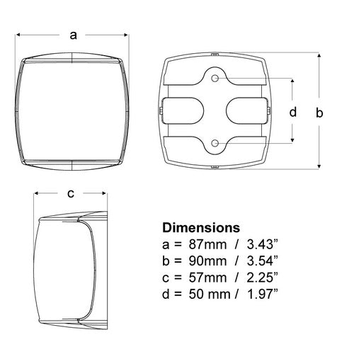 Hella Navigationslaterne LED Zwei-Farben mit BSH-Zulassung, Positionsleuchte seetauglich, langlebig stromsparend