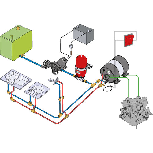 Johnson Warmwasserbereiter 45L Edelstahl, Wassererhitzer, zweifache Beheizung