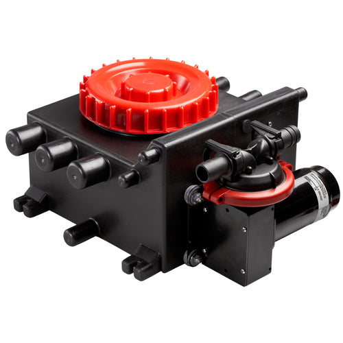 Johnson grey water tank wastewater collection tank connection opening 19/25/38 mm, easy connection with 12V/24V pump, pre-drilled container