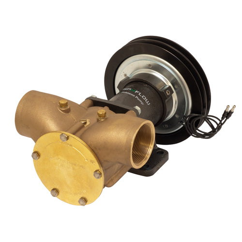 Johnson Impeller Pump Electromagnetic Clutch Stainless Steel Shaft Bronze Housing, Bilge Pump, Automatically Controlled for Heavy Duty