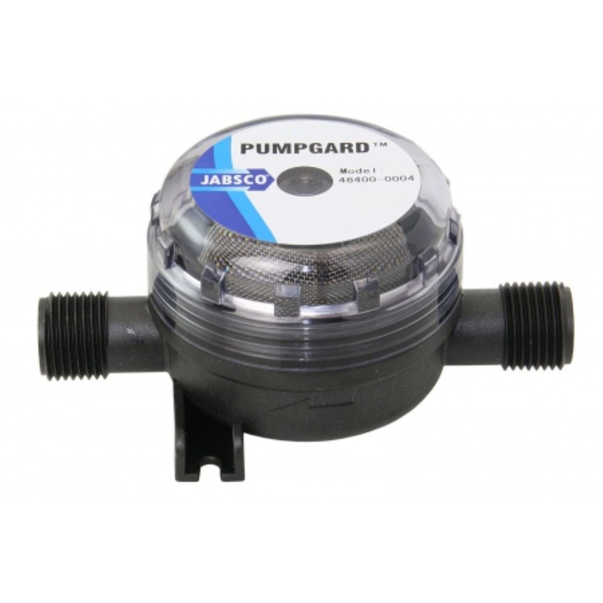 JABSCO Vorfilter für Druckwasserpumpen, transparentes Gehäuse, einfache Reinigung, robuster korrosionsbeständiger Schutz - (Optional mit Schnellkupplung, Schlauch- und Gewindeanschluss)