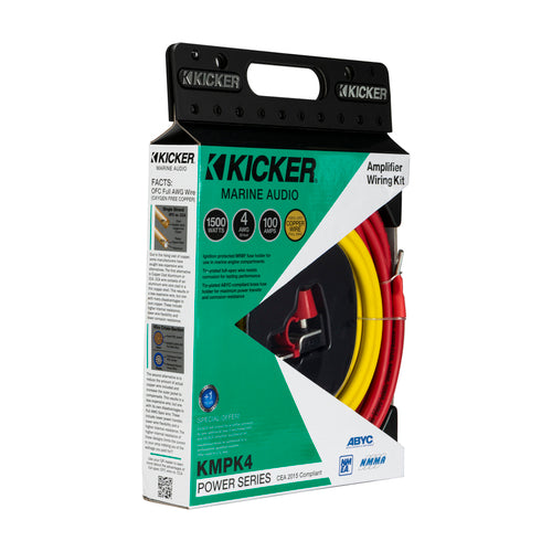 KICKER Verstärkerstromversorgung 4AWG, Marine Audio Kit, inkl. MRBF-Sicherung