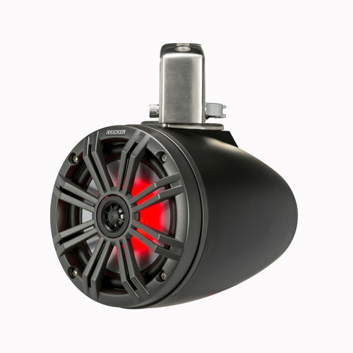 KICKER Marine Lautsprecher 6,5 Zoll 165 mm drehbar LED, Boot Audio, erstklassige Klangqualität