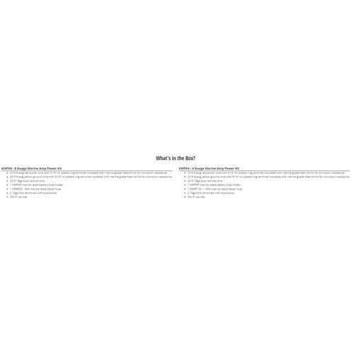 KICKER Verstärker-Kit 8AWG OFC-Kabel, Marine-Audio-Kabelset, Komplettlösung mit Sicherung und Marine-Spezifikationen