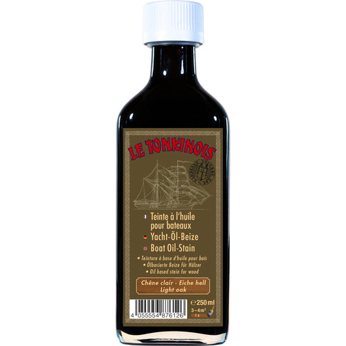 LeTonkinois Öl-Beize Eiche hell 0,25 L, natürliche Holzimprägnierung, ideal für Bootsbau