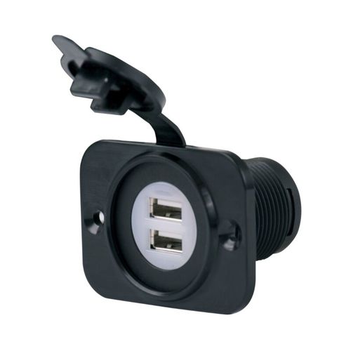 Marinco USB-Ladegerät Dual 5V 2,1A, USB-Anschluss für Boote, wasserfest mit LED-Anzeige