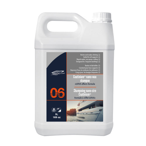 NAUTICclean Shampoo Nano Wachs 'LOTUS-Effekt', Glanz-Booster, 5 L