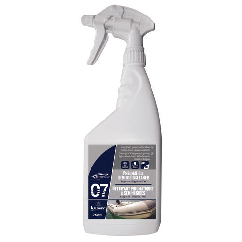 NAUTICclean Reiniger Neopren-Hypalon-PVC, Schlauchbootreiniger Spray 750 ml, konzentrierte Formel gegen Abgasspuren und Algen
