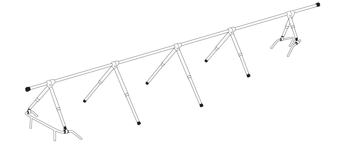 NOA Decksgestell für Planen 14-16m