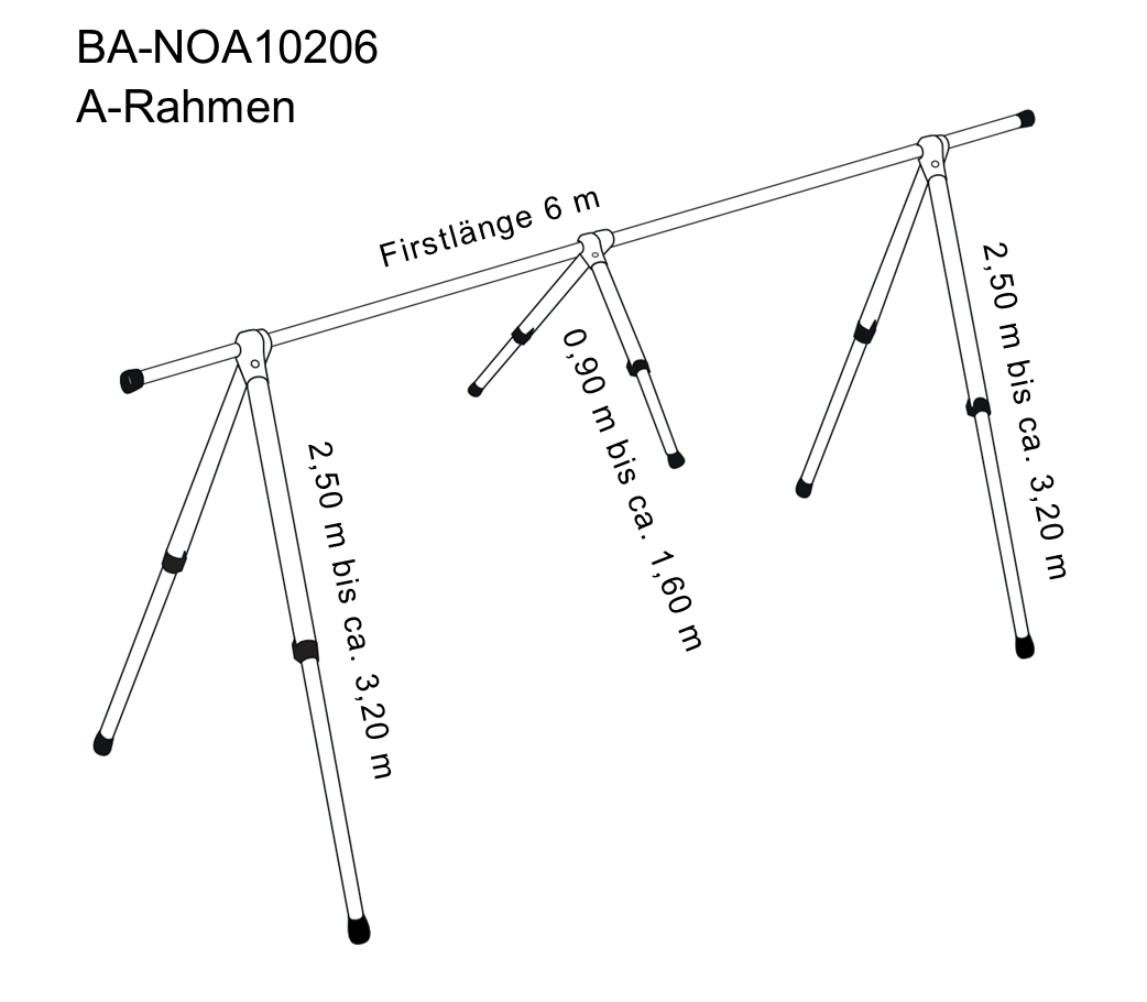 NOA Planen A-Gestell 11-13m