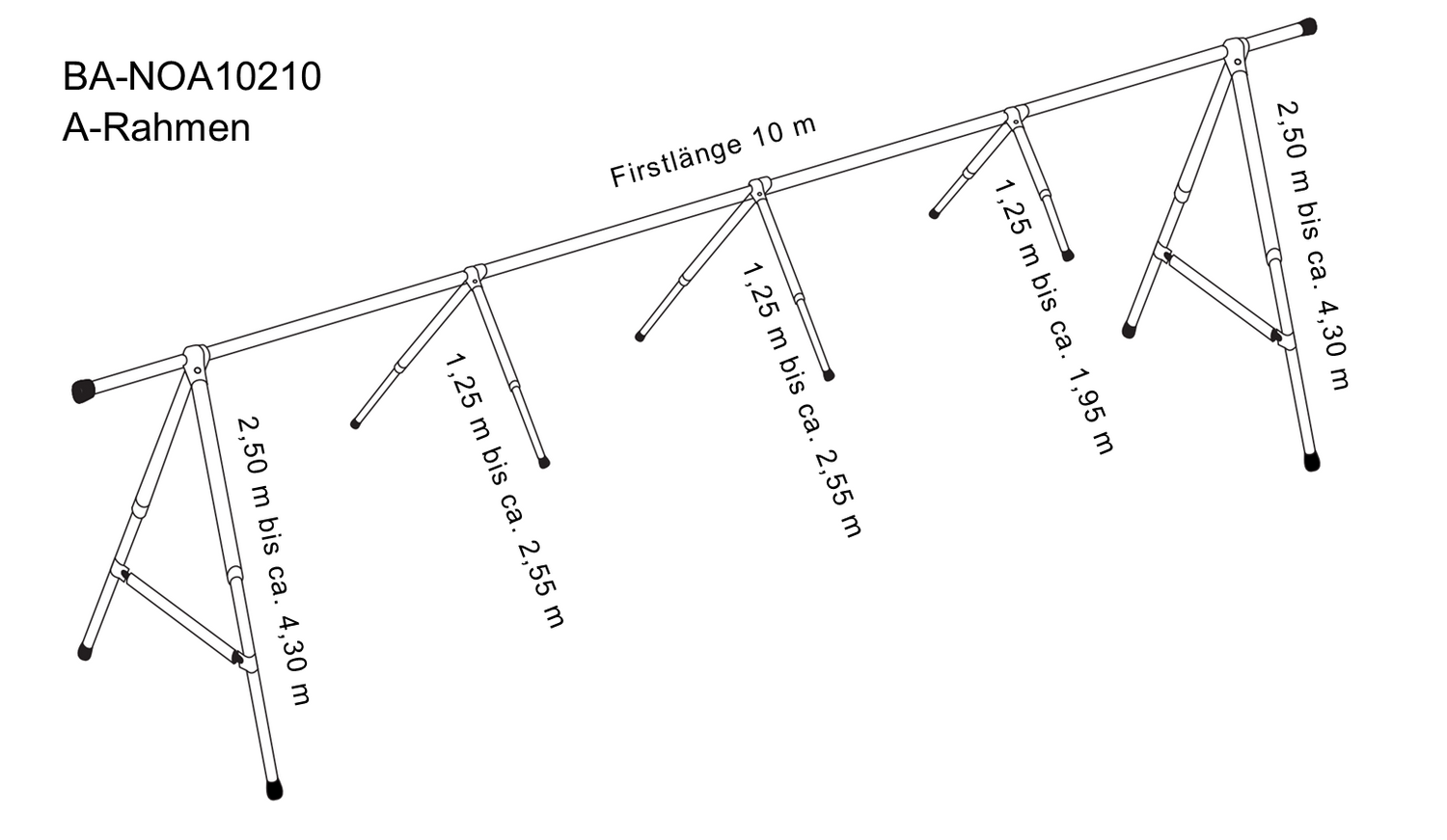 NOA Planen A-Gestell 11-13m