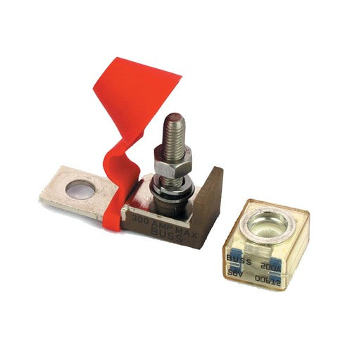 Philippi branch bolt holder 1-pole, holder for bolt fuses, max. 300A and 58V DC, for battery mounting