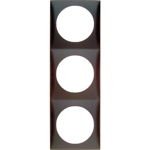 Philippi Abdeckrahmen schwarz 3-fach, Steckdosenabdeckung, Außenabmessung 59,5 x 178,5 mm