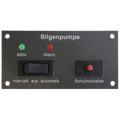 Philippi bilge pump control panel with thermal circuit breaker, control panel, optional switching via float switch or manually