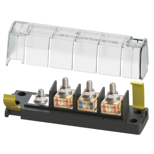 Philippi Sicherungshalter Deckel 3 Bolzensicherungen 300A, Sicherungshalter ISO8846, zündsicher für Verbraucher 200A