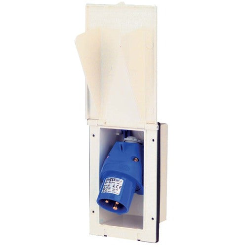 Philippi Einbaustecker Spritzwassergeschützt, CEE-Einbaugerätestecker, 230V/16A, IP X4