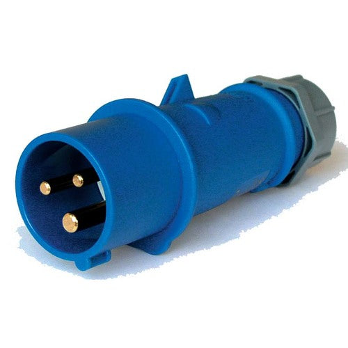 Philippi Kupplungsstecker 2+PE CEE-Stecker, spritzwassergeschützt IP X4, mit Kabelknickschutz