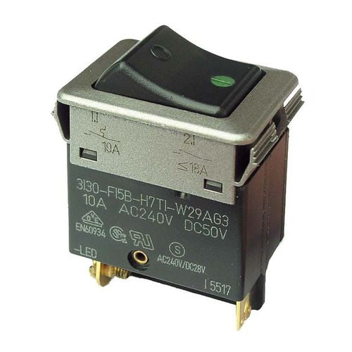 Philippi Wippschalter DC 2-polig 16A, Ein-Aus-Schalter, Überstromschutzfunktion