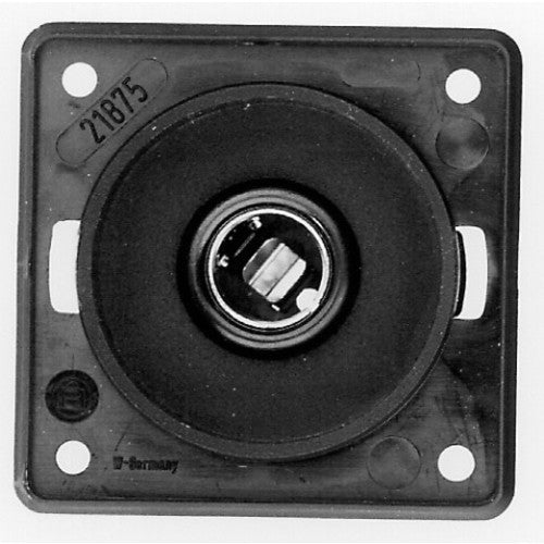 Philippi Einbausteckdose 12V/24V rückseitiger Flachsteckanschluss, Kleinspannungs-Steckdose, Einbautiefe 54 mm