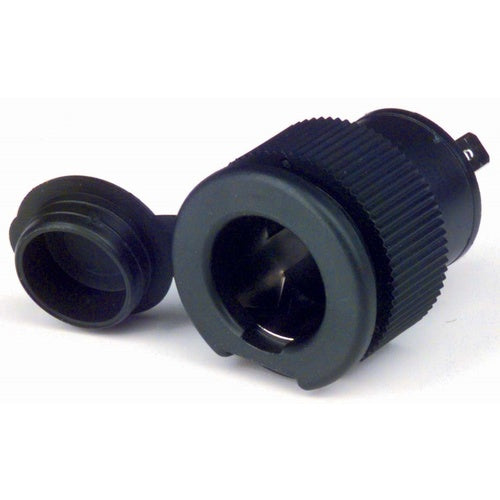 Philippi Einbausteckdose 24V, Zigarettenanzünder-Einbaustecker, Gewinde Ø 30 mm, Strombelastbarkeit 16 A