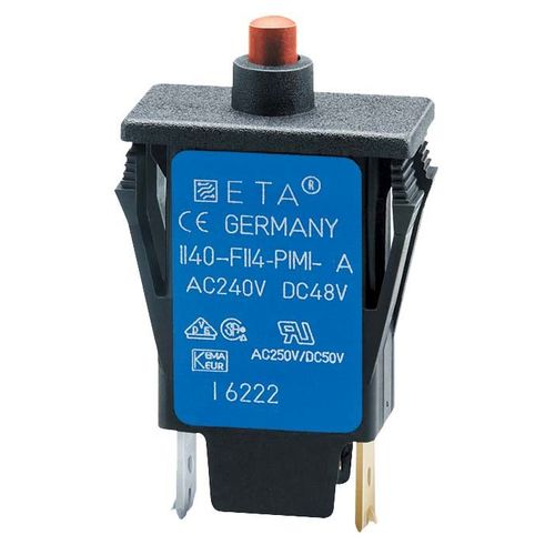 Philippi overcurrent protection switch 6A with snap-action mechanism, device protection switch, trip-free according to EN 60934